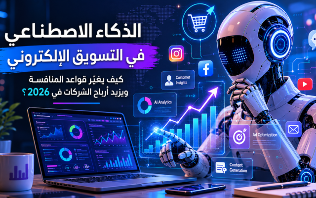 الذكاء الاصطناعي في التسويق الإلكتروني: كيف يغيّر قواعد المنافسة ويزيد أرباح الشركات في 2026؟