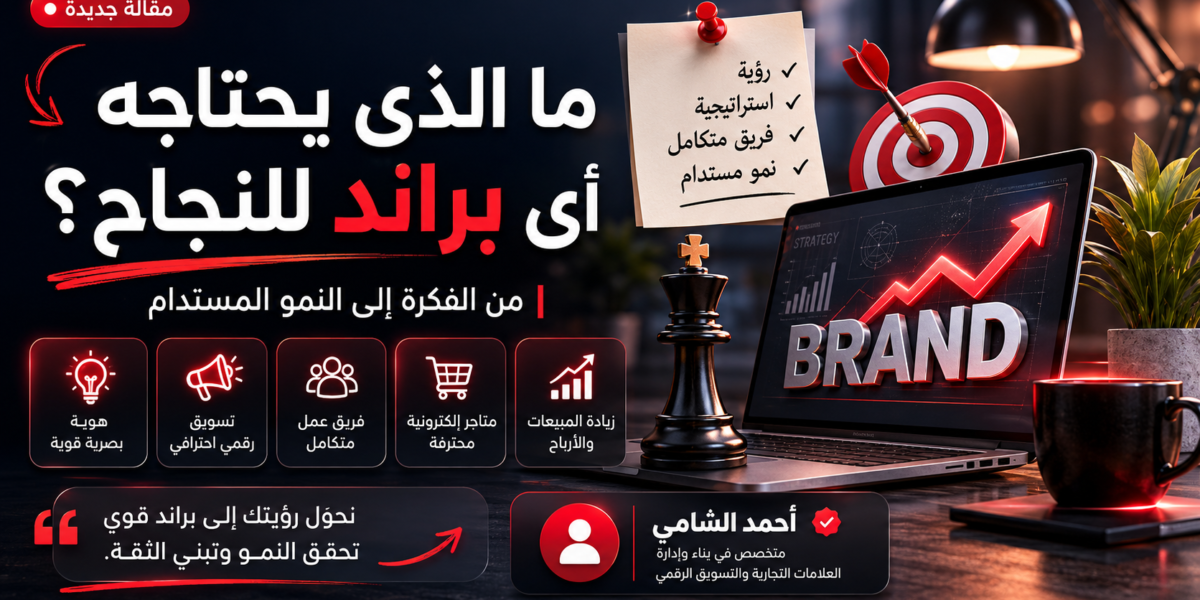 ما الذي يحتاجه أي براند للنجاح؟ خبرتي في بناء وإدارة العلامات التجارية من الفكرة إلى النمو