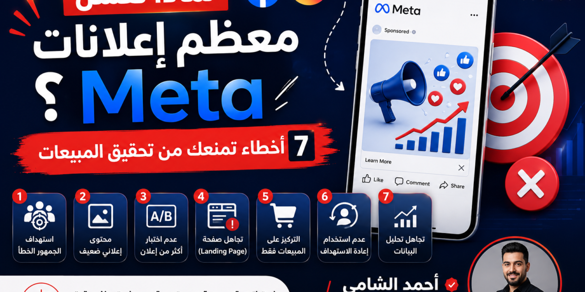لماذا تفشل معظم إعلانات Meta؟ 7 أخطاء تمنعك من تحقيق المبيعات