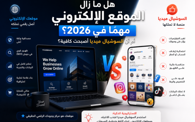 هل ما زال الموقع الإلكتروني مهماً في 2026؟ أم أن السوشيال ميديا أصبحت كافية؟