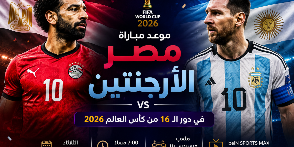 موعد مباراة مصر والأرجنتين في دور الـ16 من كأس العالم 2026.. مواجهة تاريخية منتظرة