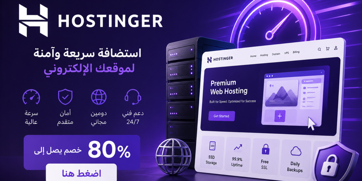 هوستنجر (Hostinger): لماذا يُعد من أفضل شركات الاستضافة في 2026؟ واحصل على خصم يصل إلى 80%